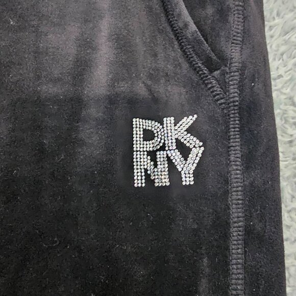 DKNY Black Velour Jogging Pants NEW - Picture 2 of 7